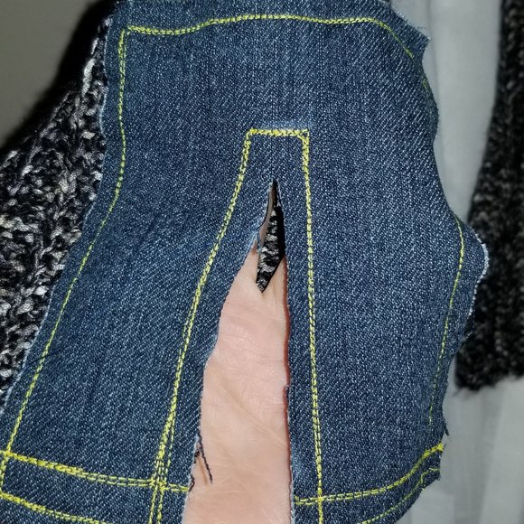 M Unique DIY Revamped Cowl neck Sweater with split bell cuffs - Picture 5 of 5